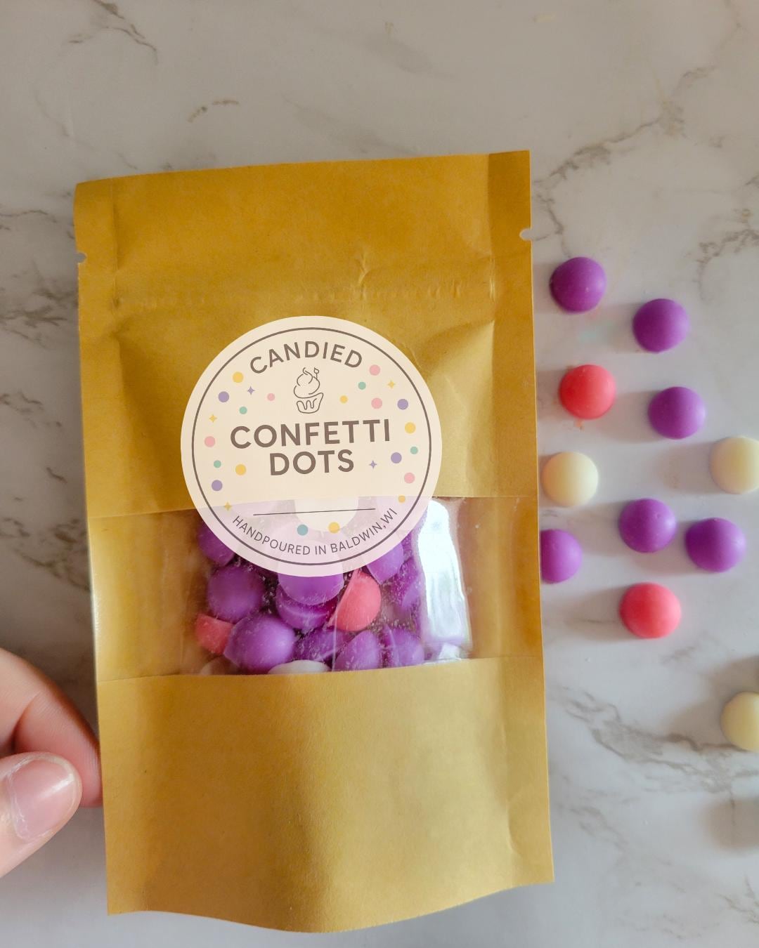 Confetti Dots- Mini Wax Melts| Pick Your Scent | Handmade with Natural Wax| Scoopable Wax