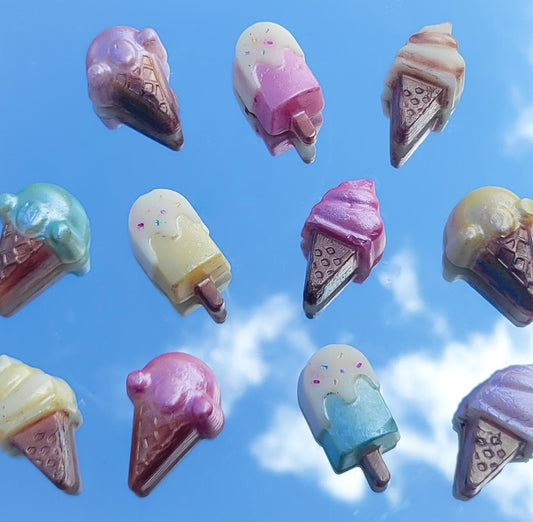 Natural Wax Melts| Scoopable Mini Popsicle and Ice Cream Cone | Dreamsicle Collection