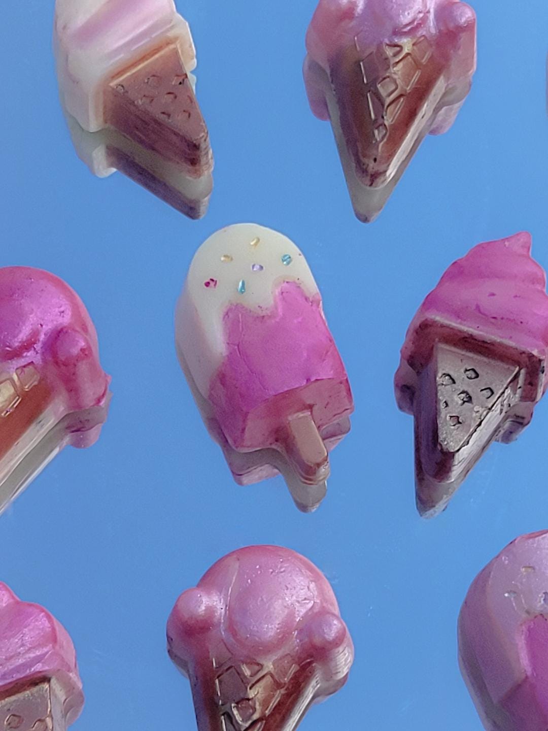 Natural Wax Melts| Scoopable Mini Popsicle and Ice Cream Cone- Dreamsicle Collection | Pink Dreams