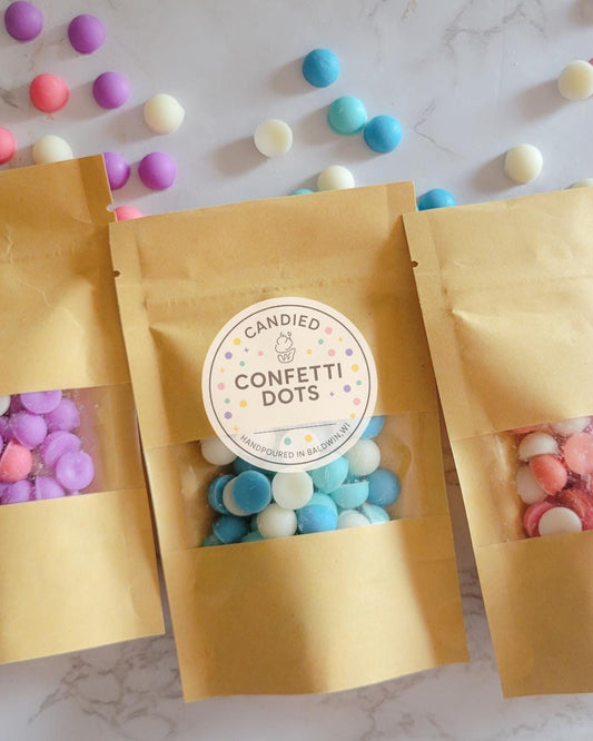 Confetti Dots-  Mini Wax Melts| Pick Your Scent | Handmade with Natural Wax| Scoopable Wax