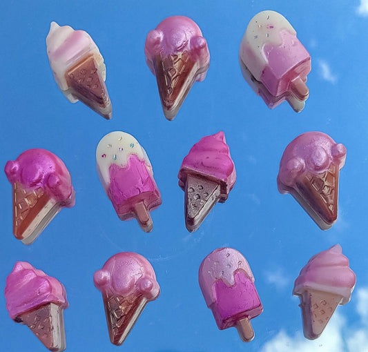 Natural Wax Melts| Scoopable Mini Popsicle and Ice Cream Cone- Dreamsicle Collection | Pink Dreams